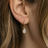 Pear Huggie Earrings