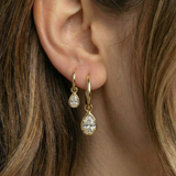 Pear Huggie Earrings