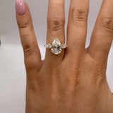 2.5ct Pear Trilogy Engagement Ring