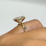 3.5ct Lab Diamond Oval Engagement Ring Size 6.75