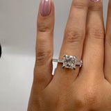 2ct F/VS1 Lab Grown Princess Cut Engagement Size 9.5