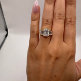 3ct Emerald Cut Moissanite Engagement Size 7