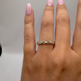 Lab Grown Emerald Diamond Band Size 7