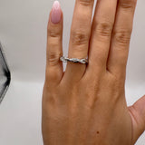 Moissanite White Gold Wedding Band Size 8.5
