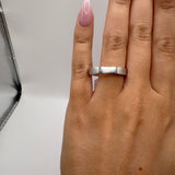 White Gold Wedding Band Size 10