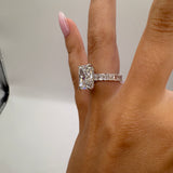 3.9ct Radiant Lab Grown Diamond Ring Size 4