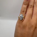 1.8ct Lab Grown Marquise Pinky Ring Size 3.5