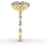 The Odette Floral Marquise Ring