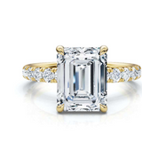 The Juliet Pave Emerald Engagement Ring