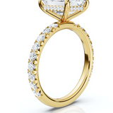 The Juliet Pave Emerald Engagement Ring