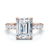 The Juliet Pave Emerald Engagement Ring