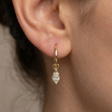 Marquise Huggie Earrings