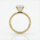 The Juliet Pave Emerald Engagement Ring