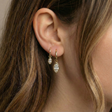 Marquise Huggie Earrings